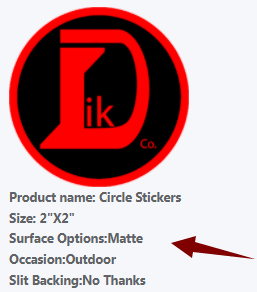 Sticker image and Description